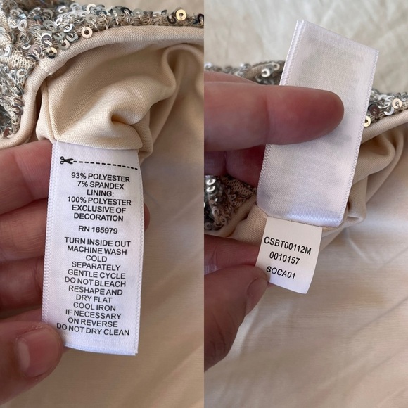 NWT Cable & Gauge Champagne Sequin Skirt S - Picture 12 of 12